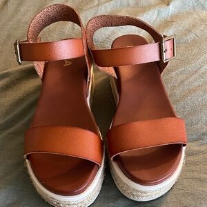 MIA Tan Leather Women's Sandals